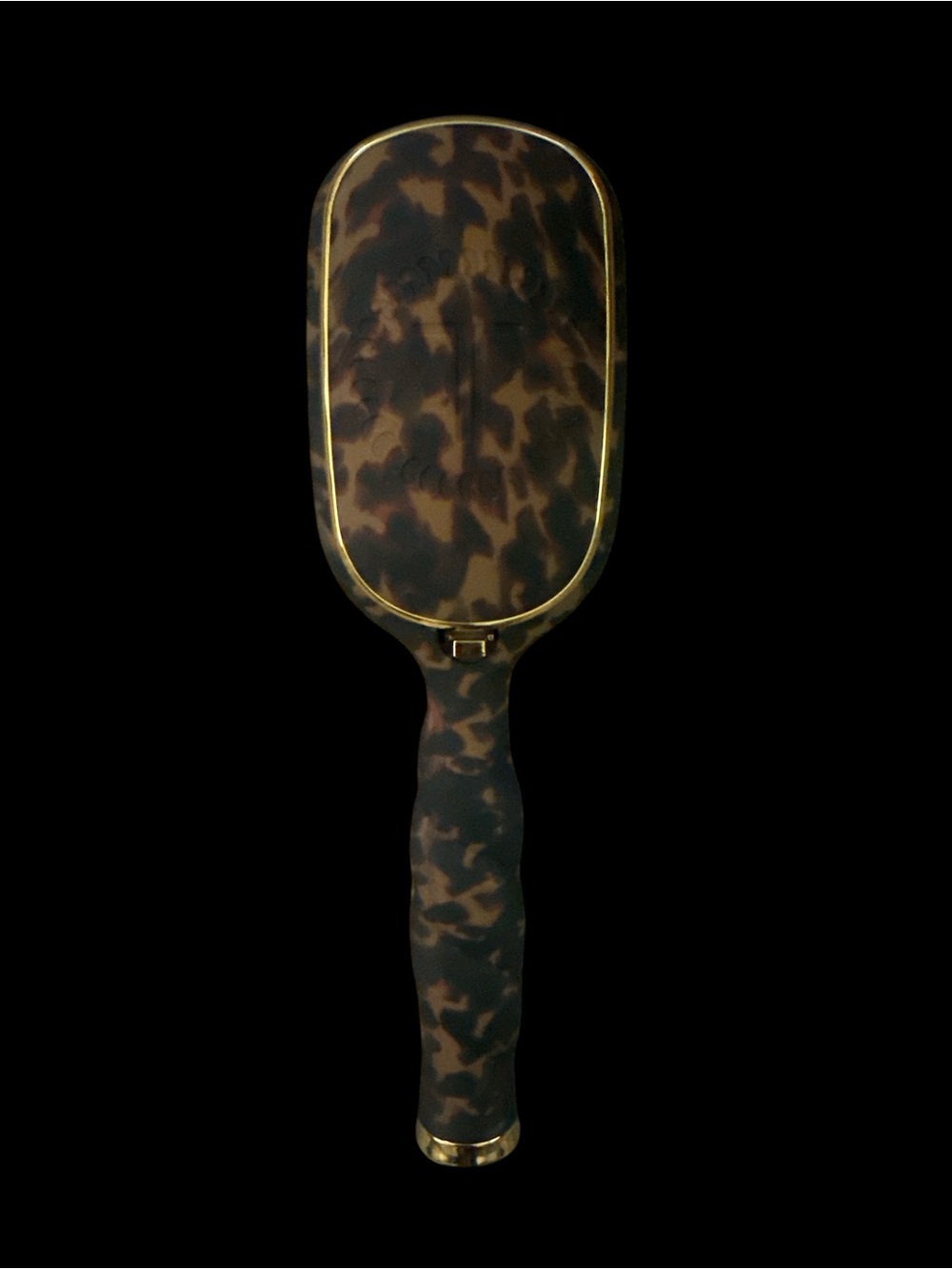 Teleties Tortoiseshell Paddle Hair Brush - Brown with Mirror and Brush Cleaner - Picture 3 of 7